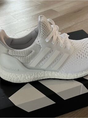 Adidas Ultraboost 1.0 White Knit Running Shoes